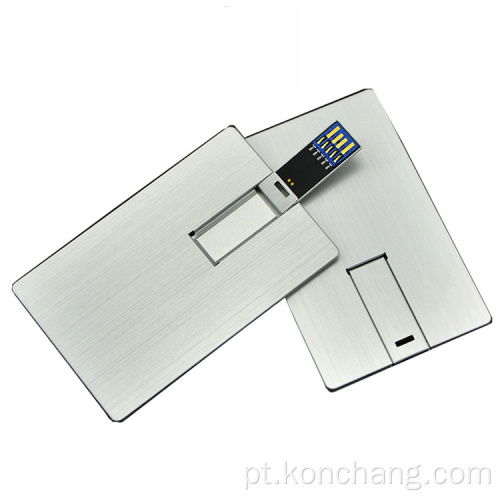 USB Flash Drive Silver Metal Card